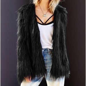Faux fur jacket